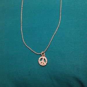 AE Peace Sign Dainty Necklace